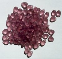 100 4x6mm Tansparent Matte Light Amethyst Drop Beads